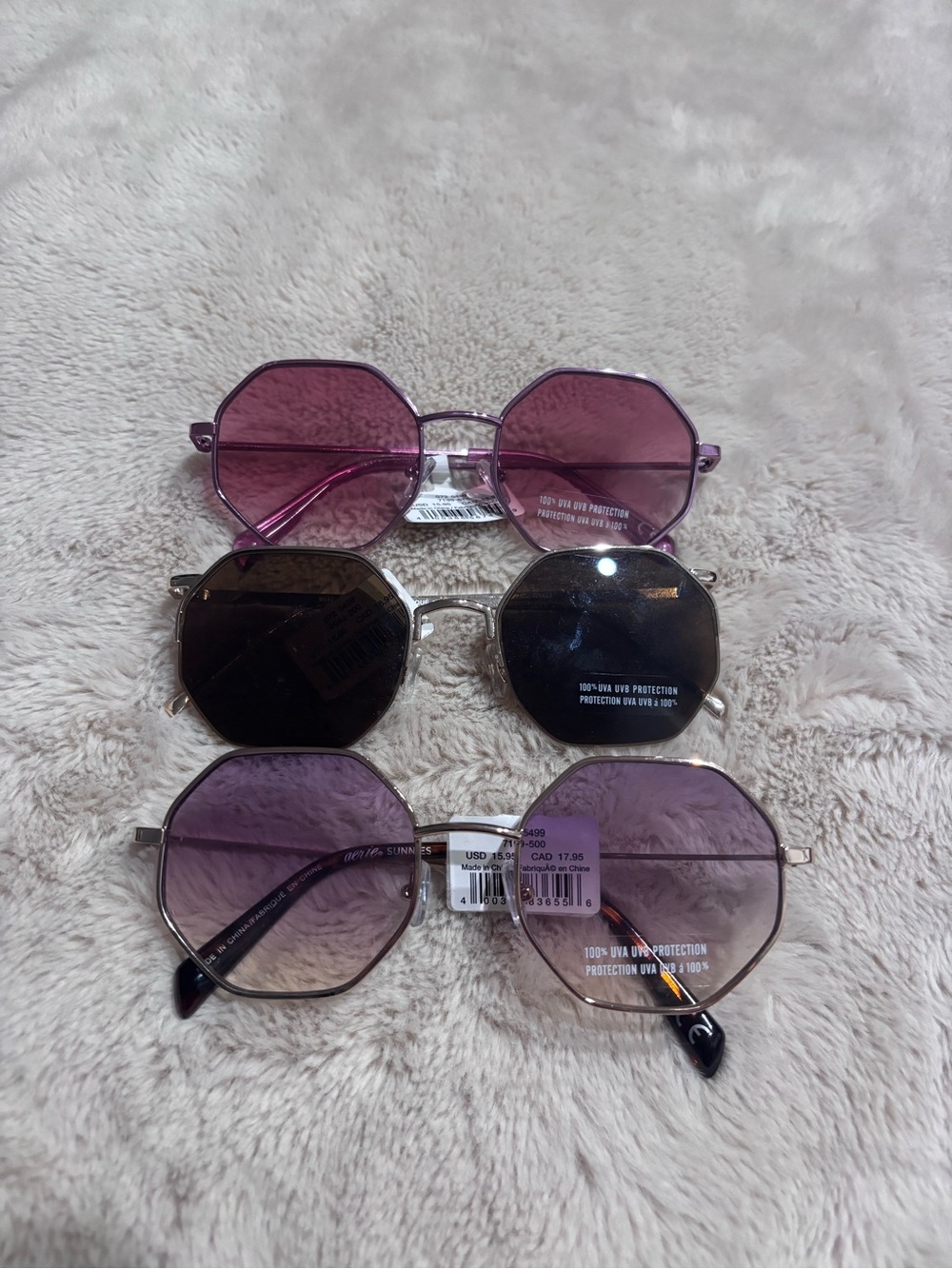 Octagon Sunglasses - Purple / Pink / Black
